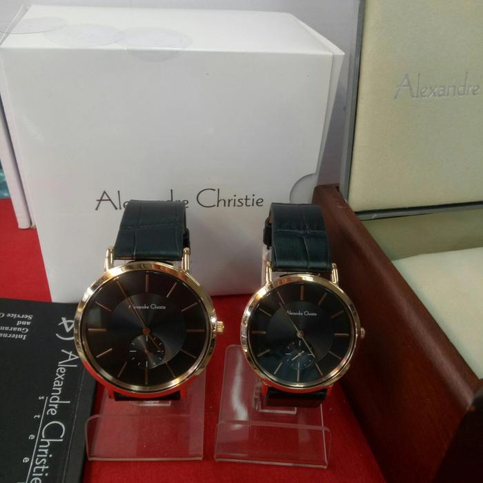 jam tangan analog couple alexandre christie ac 8575 MS/LS stainless
