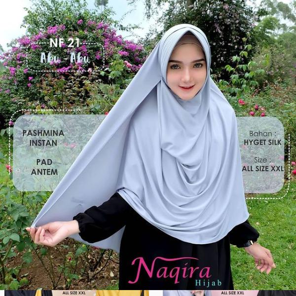 BELI 2 GRATIS 1 HIJAB PASMINA INSTAN Naqira Hijab NF21