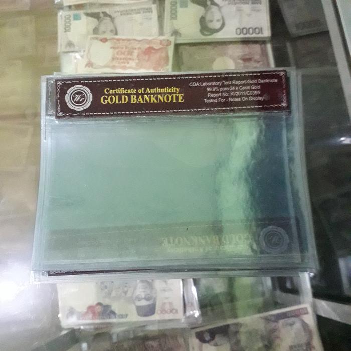 COVER LPASTIK COA UNTUK PELINDUNG UANG GOLD FOIL ATAU UANG KERTAS