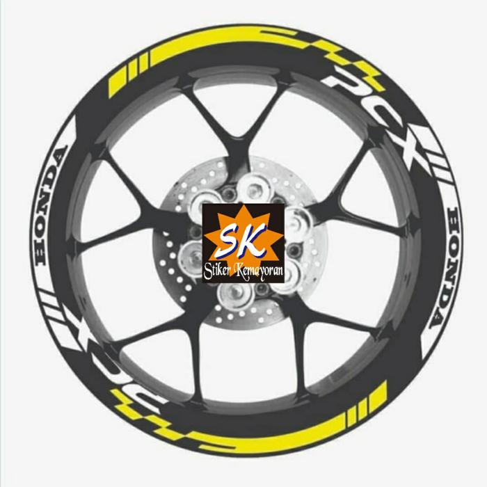 Lis velg honda pcx untuk velg hitam variasi velg pcx