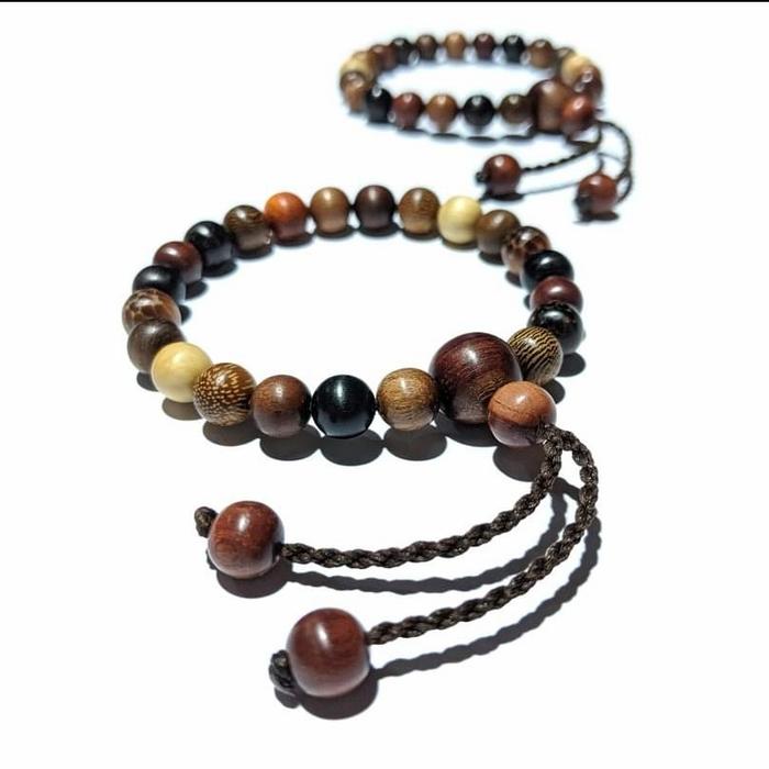 GELANG KAYU KOMBINASI 9 KAYU MODEL SERUT