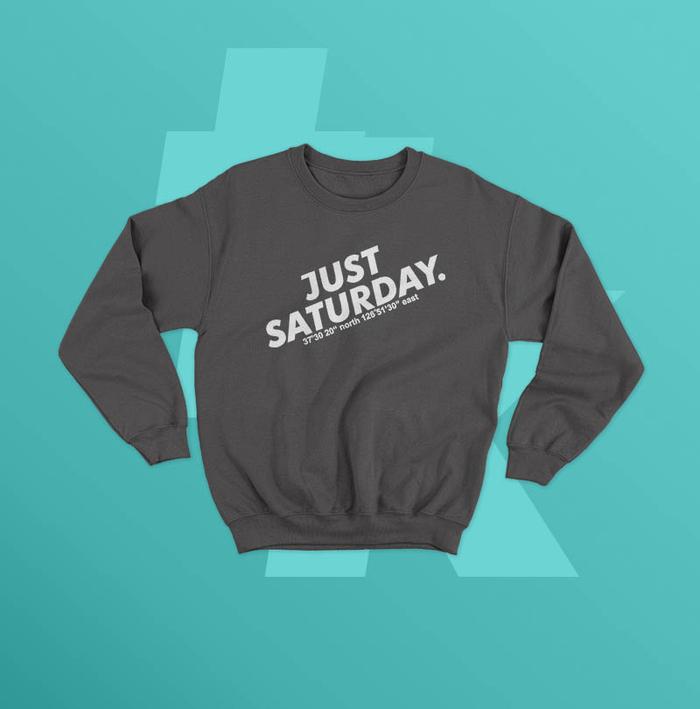 SWEATSHIRT JUST SATURDAY BLACK - SWEATER JUST SATURDAY