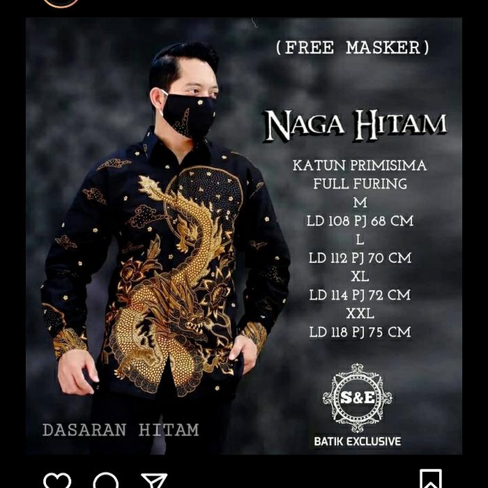 Kemeja Batik Pria Lengan Panjang Original By SE NAGA