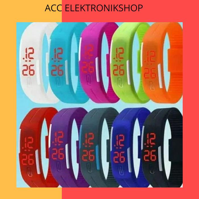 Jam Tangan Led Gelang sporty Adidas Puma Nike Watch Anak Kids