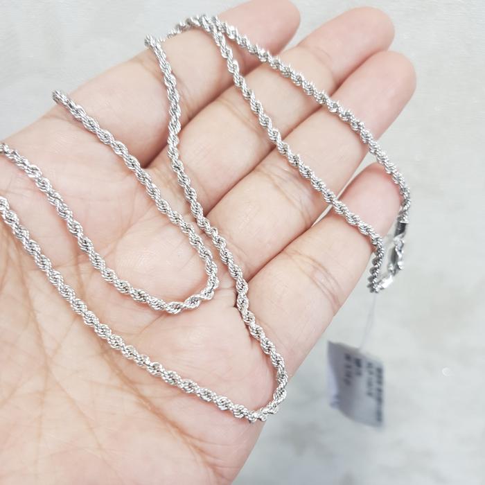 KALUNG EMAS ASLI PRIA WANITA TAMBANG PANJANG PUTIH 17k 750