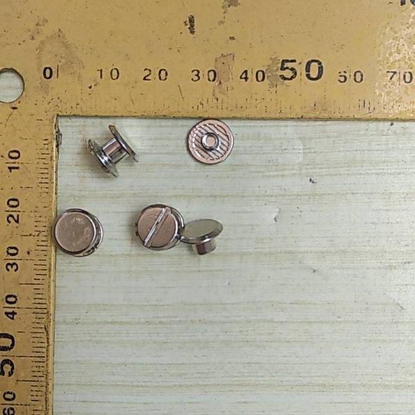Baut Jilid buku 4 mm obeng minus warna silver nikel