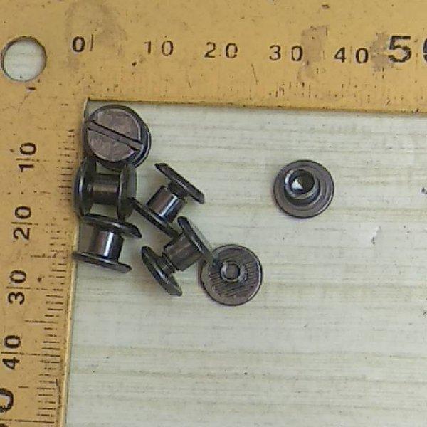 Baut Jilid buku 4 mm obeng minus warna black nikel