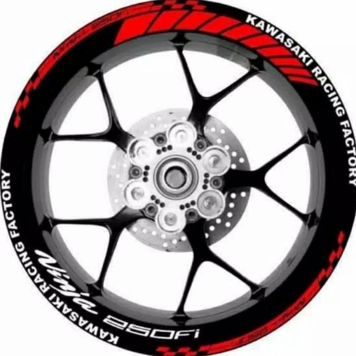 stiker velg motor ninja 250 Fi