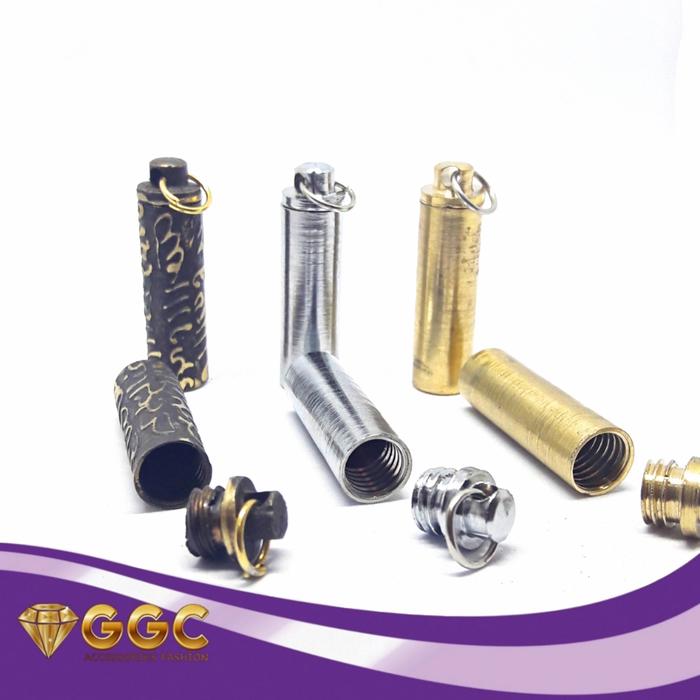 Liontin Tabung Drat Stainless Steel