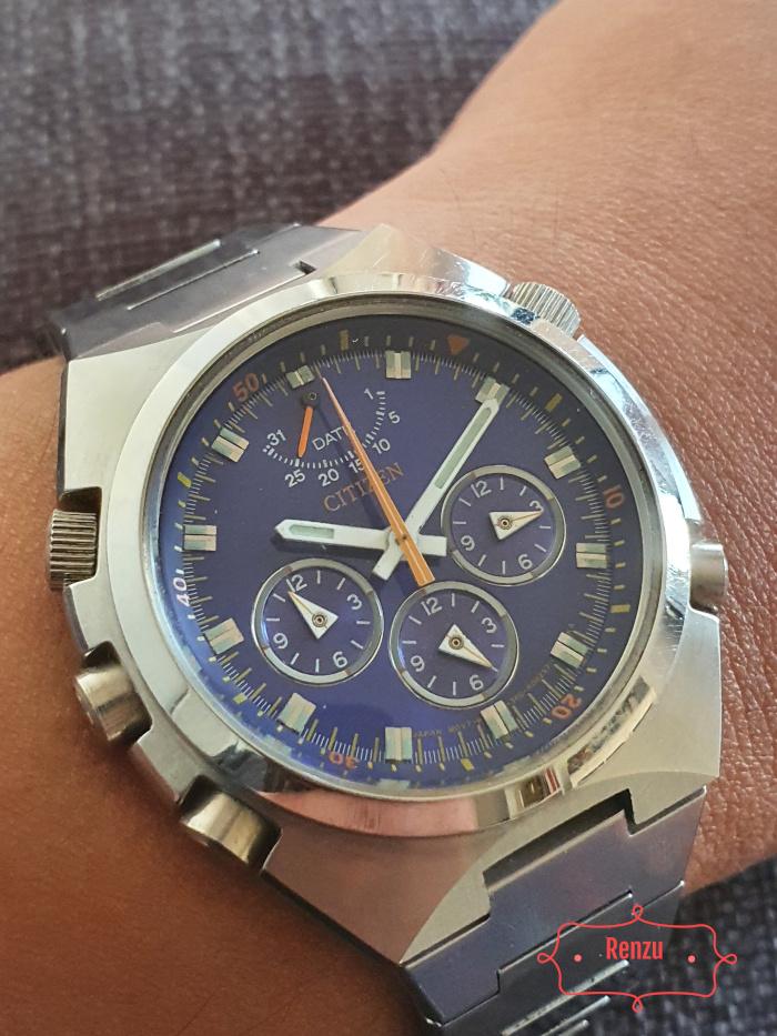 Jam Citizen Quartz 3110-K001790 CK Dual Time Blue Dial Vintage