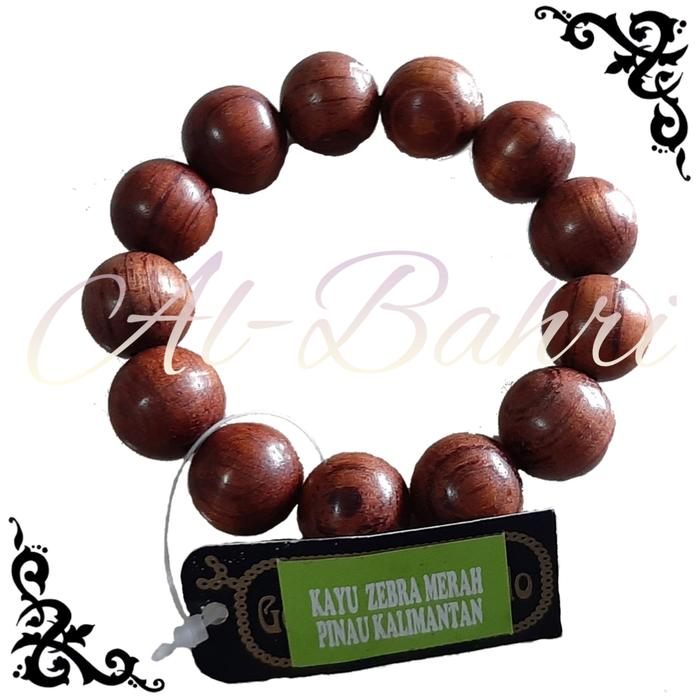 Gelang Kayu Gaharu Zebra merah