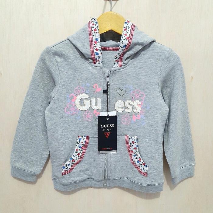 Jaket hoodie Guess bayi anak perempuan, size 5