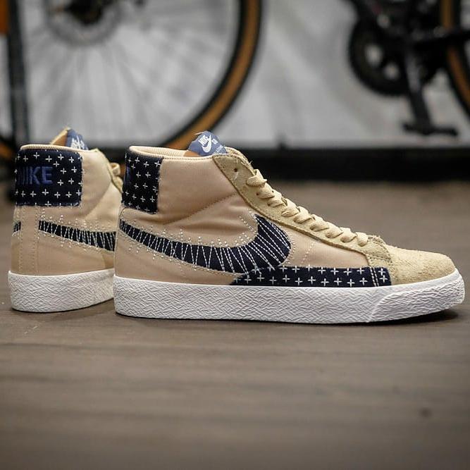 Nike SB Blazer Mide Sashiko Sesame Brown