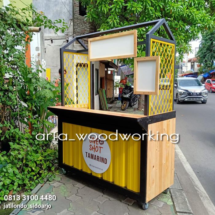 Booth Rombong Gerobak Usaha Semi Kontainer Kuliner Makanan Minuman