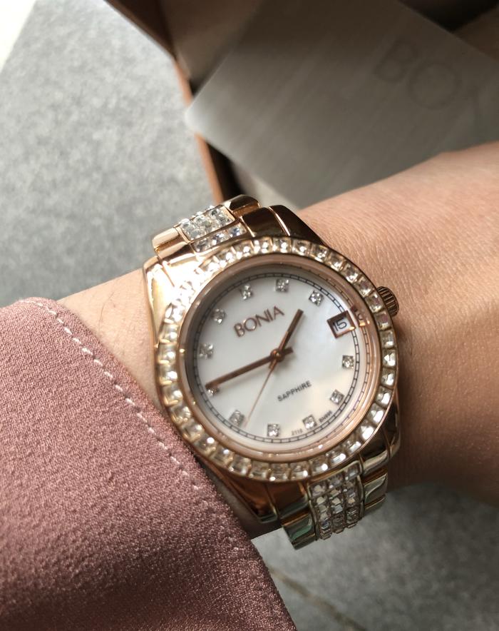 Preloved Bonia Watch Jam Tangan Wanita Original analog metal strap