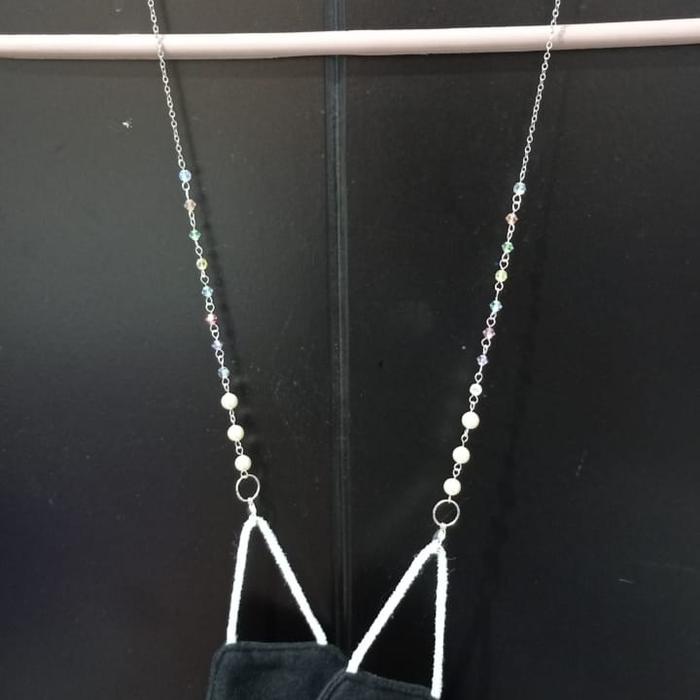 kalung masker mask strap swarovski