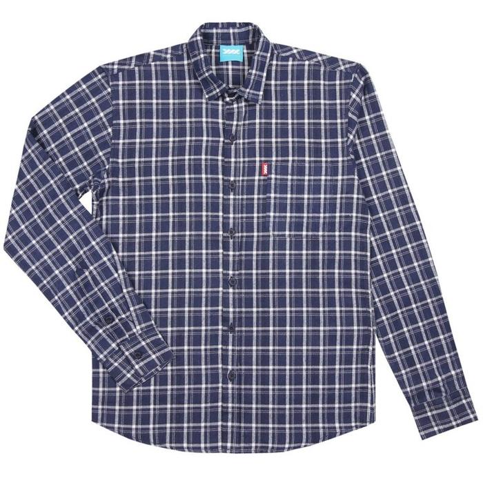 KEMEJA FANNEL WADEZIG NECTAR NAVY ORIGINAL