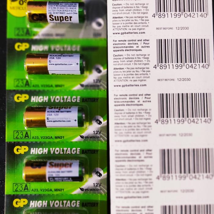 Baterai Battery 23A 23 A GP23A GP 23A 12V Super Alkaline GP Original