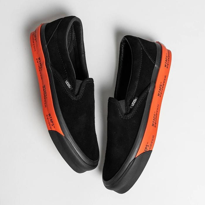 Vans Vault OG Slip On LX x WTAPS Black Orange
