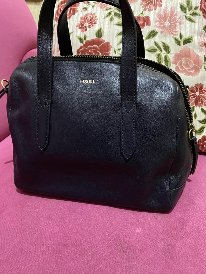 fossil sydney satchel midnight navy original