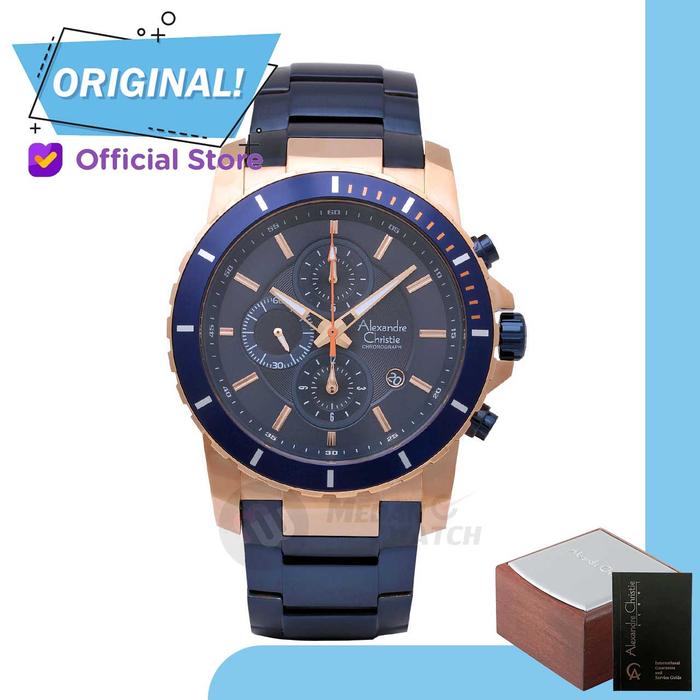 Jam Tangan Pria Analog Alexandre Christie 6141MC AC6141 AC 6141 MC 6141 MCBURBU Original Garansi Res
