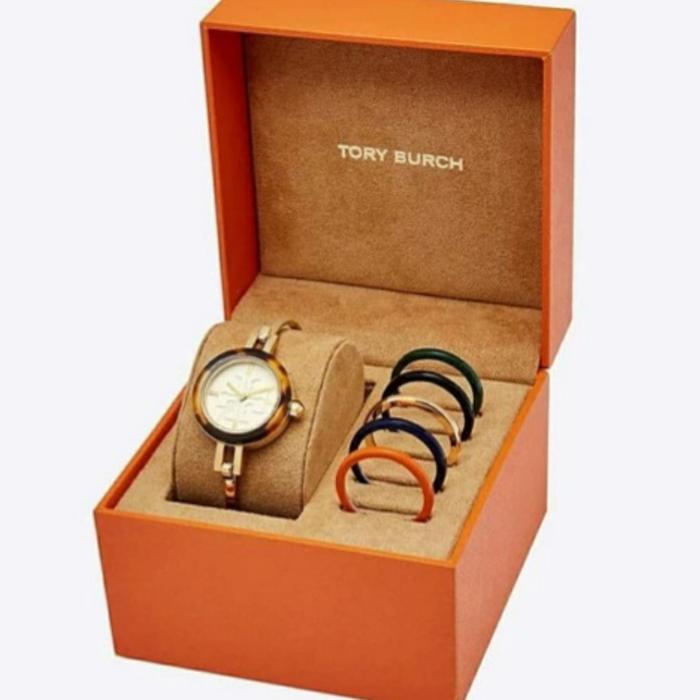 Jam Tangan Wanita Tory Burch TBW 2100 4029 4037 Fullset 5 Ring 28mm