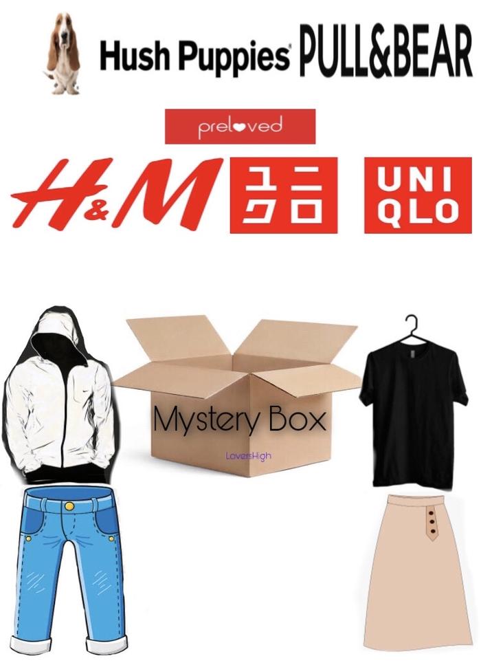 Mystery Box H&M/Uniqlo/Hush Puppies/Pull&Bear/Jaket baju Preloved