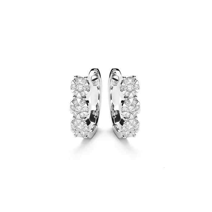 Lino and Sons - Anting Berlian F VVS (Trilogy Hoop Set Diamond Earing)