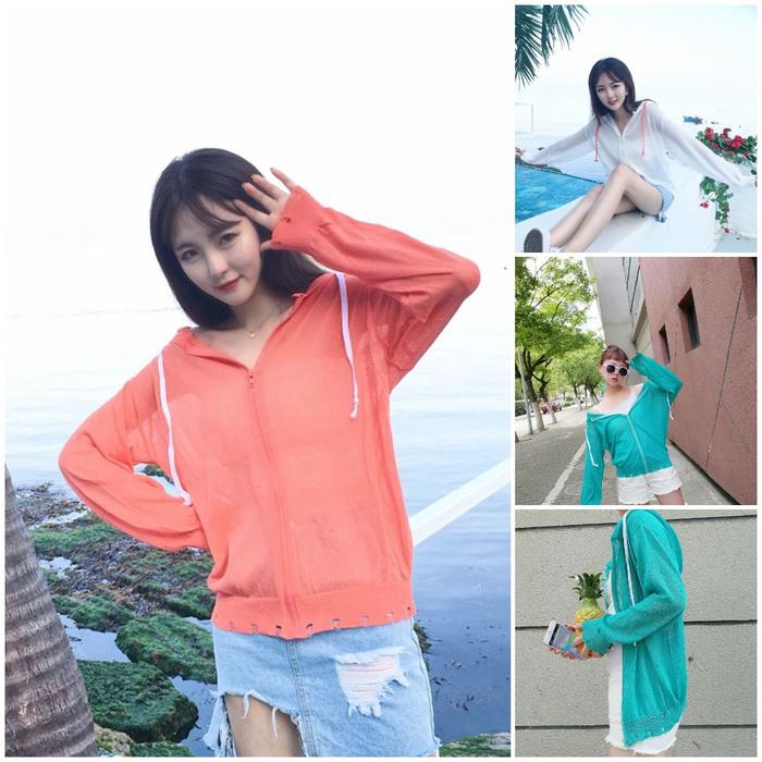 JAKET/HOODIE/CARDIGAN POLOS OLAHRAGA WANITA MODEL ZIPPER TIPIS PREMIUM
