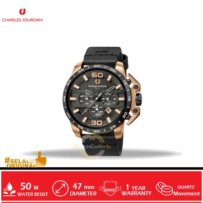 Jam Tangan Analog Man Charles Jourdan CJ1044-1535C Original Murah