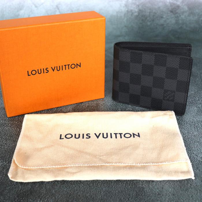 LV Louis Vuitton Slender Men Wallet in Damier Graphite