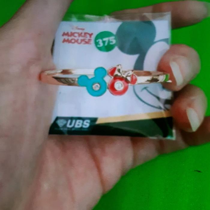 Gelang bangle anak mickey minnie mouse UBS 8K 375