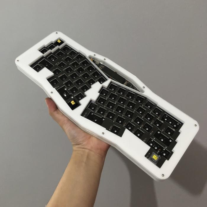 Custom Case Akrilik Sandwitch Keybaord Mechanical Sesame