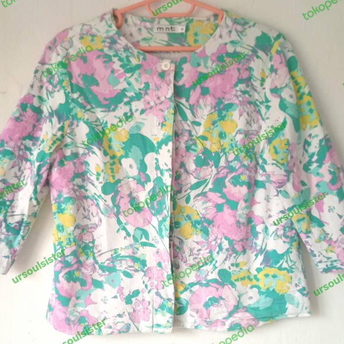 Blazer Outwear Baju Merk Mint 10 Green Lilac size M preloved branded