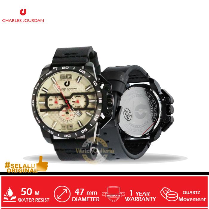 Jam Tangan Analog Man Charles Jourdan CJ1044-1725C Original Murah