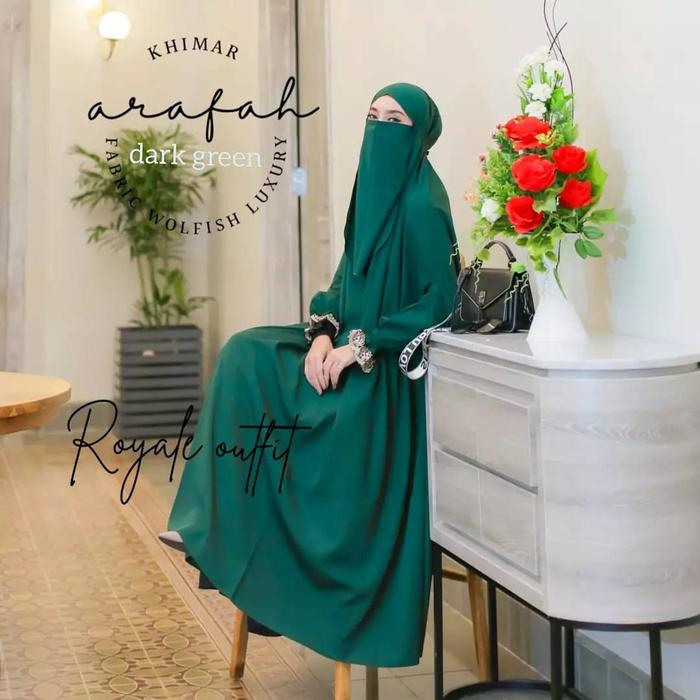 Khimar Jilbab Long khimar Arafah Overhead free Cadar Lengan Renda