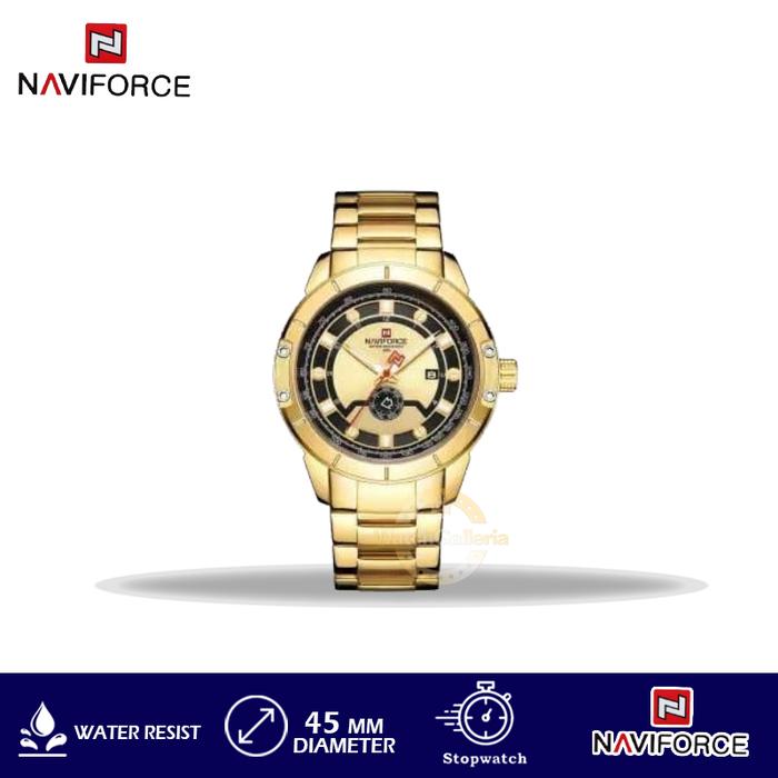 Jam Tangan Naviforce NF9166 NF 9166 Gold