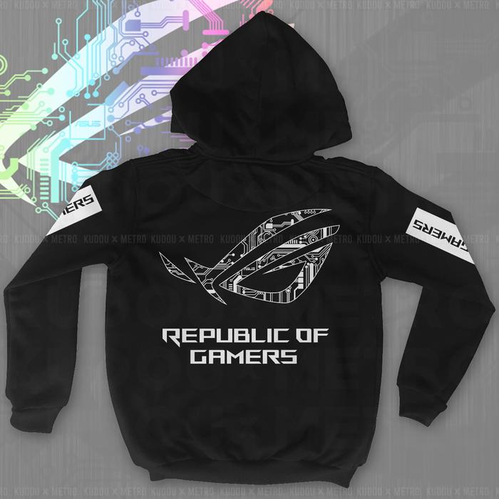 Jaket ROG System Republic of Gamers for Gaming Jacket Cotton Fleece