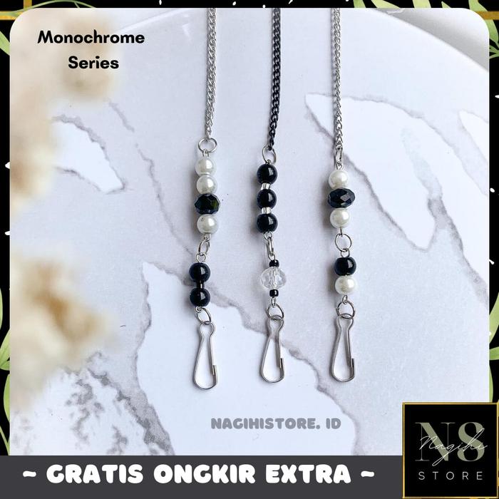 Strap Mask 2in1 Monochrome/Strap Masker 2in1 MUTIARA/MASKER STRAP