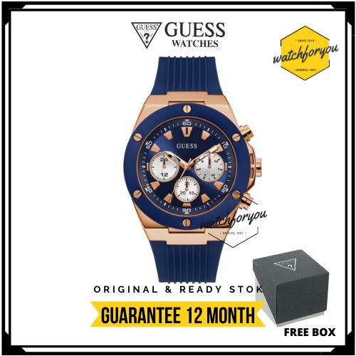 Jam Tangan Pria Guess POSEIDON Blue Rosegold GW0057G2 Original + Box