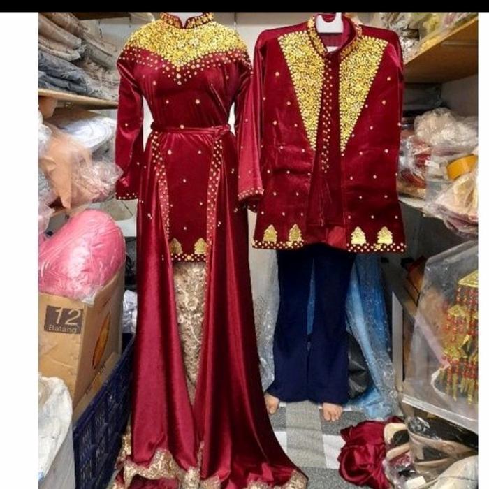 baju pengantin palembang bludru adat palembang