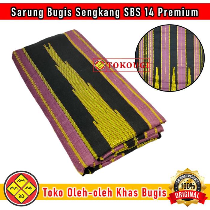 Kain Tenun Sutera Bugis Sengkang Asli Tenun Tangan Type SBS 14 Premium