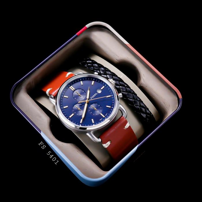 Jam Tangan Pria Fossil FS 5401 5504 5476 5404 5402 Fullset Free Gelang