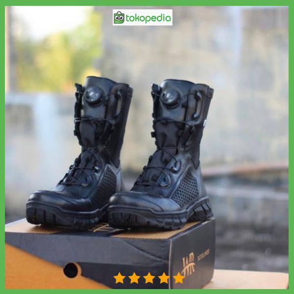 Terlaris Sepatu PDL Boa Premium Sepatu Boa Kulit Asli Hitam