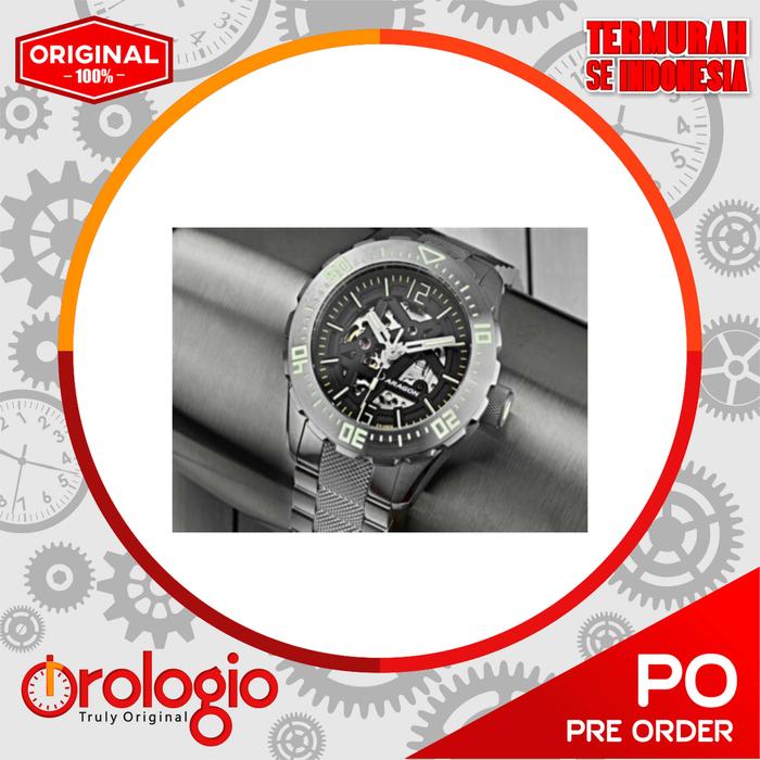 Jam Tangan ARAGON Regeneron Skeleton T100 42mm Black Dial Tritium A432BLK