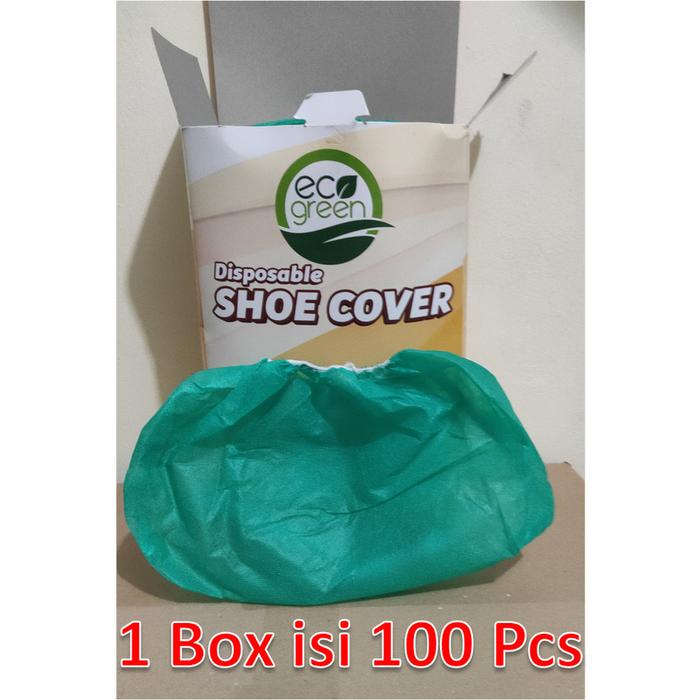 Solida&EcoGreen Shoescover Medis Non Woven Cover Shoes Apd Medis Hijau Solida Universal Big Size 1 B