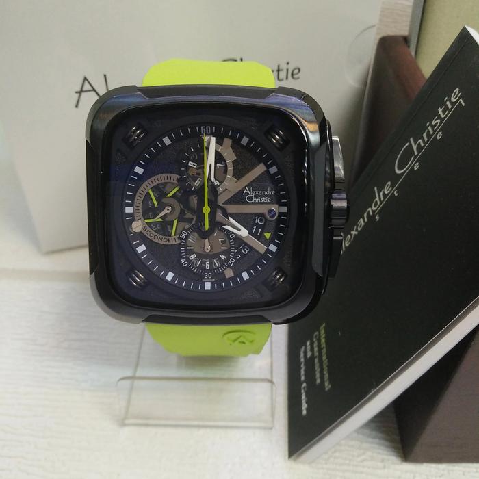 Jam Tangan Analog Pria Alexandre Christie Ac 6577 MC Rubber