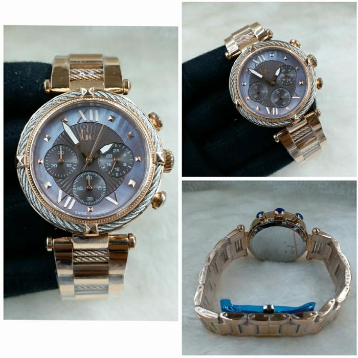 Jam Tangan Wanita Merek Guess Collection GC Crono Cable Romawi Ori BM