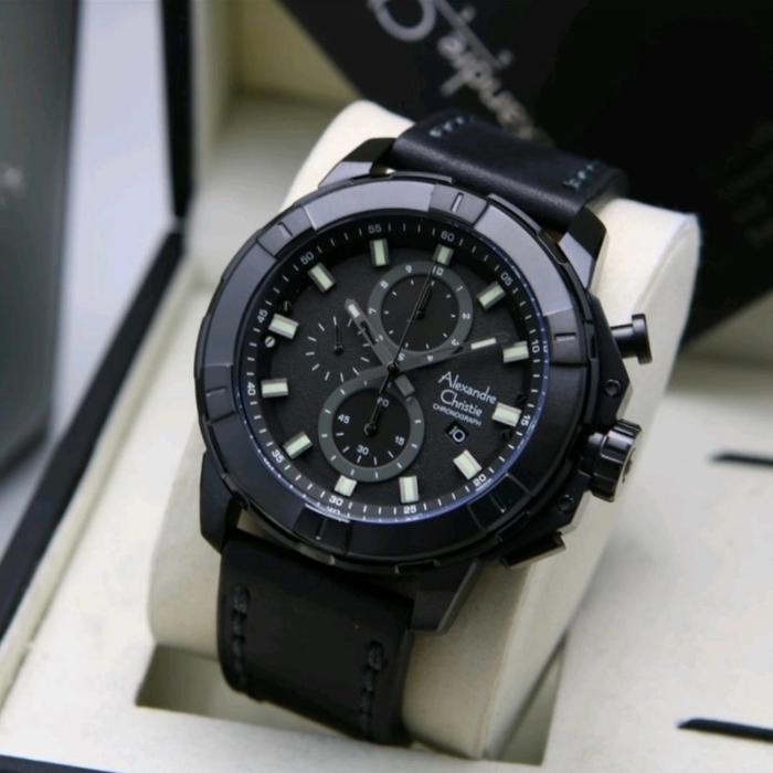 Jam Tangan Analog Pria Alexandre Christie Ac 6588 MC Genuine Leather