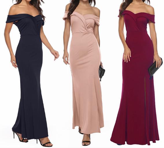 bridesmaid dress Robes Gown Silk Royal Bodycon